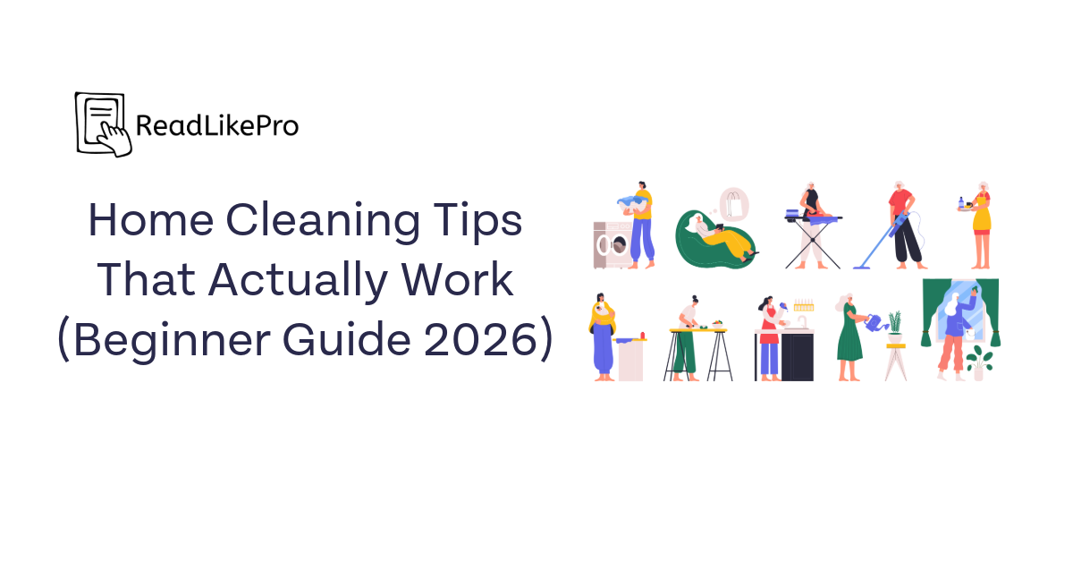 Home Cleaning Tips That Actually Work (Beginner Guide 2026)