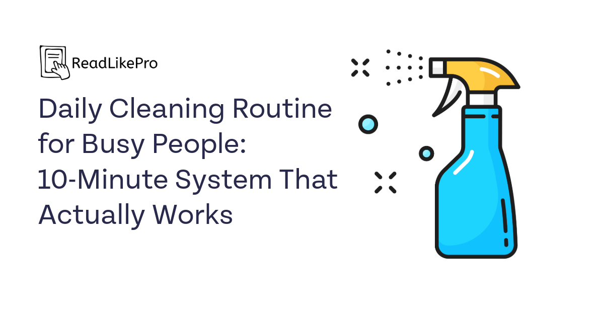 Daily Cleaning Routine for Busy People