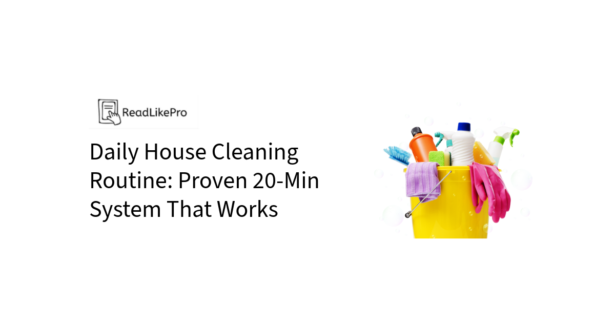 Daily House Cleaning Routine Proven 20 Min System That Works 4