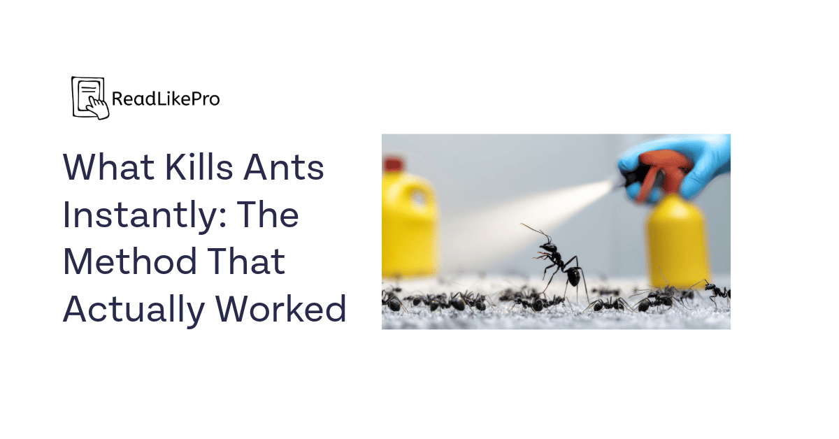 What Kills Ants Instantly: The Method That Actually Worked