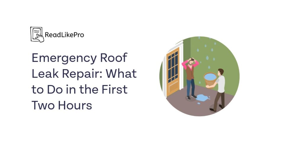 Emergency Roof Leak Repair What to Do in the First Two Hours 1
