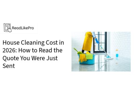 House Cleaning Cost in 2026 How to Read the Quote You Were Just Sent 4