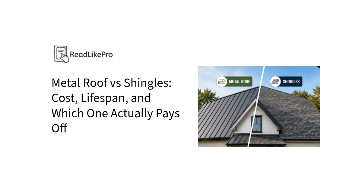 Metal Roof vs Shingles Cost Lifespan and Which One Actually Pays Off 4
